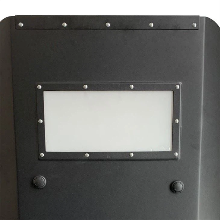 Police Aluminum Anti Riot Shield Military Equipment With A Visor