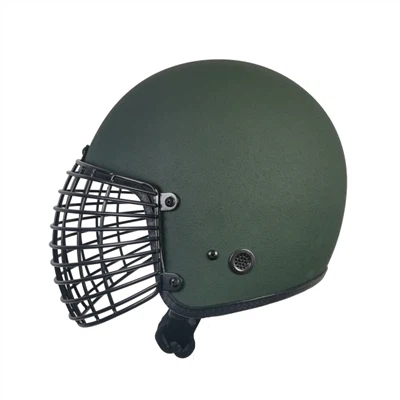 Casco antidisturbios con malla de domo